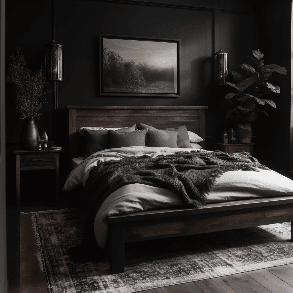 black wood bedroom ideas