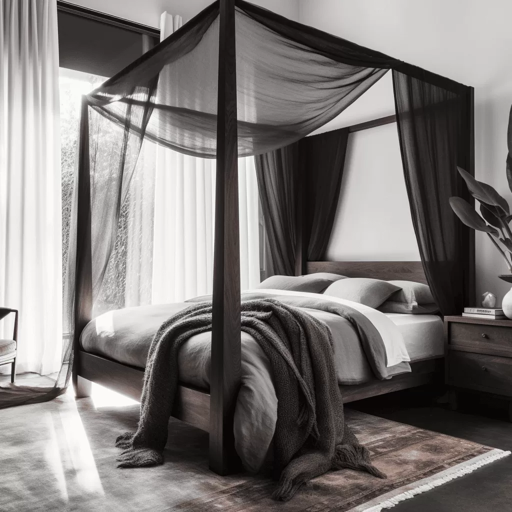 what colors go with dark wood bedroom furniture