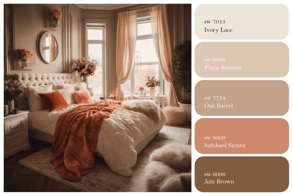 bedroom color schemes for white furniture