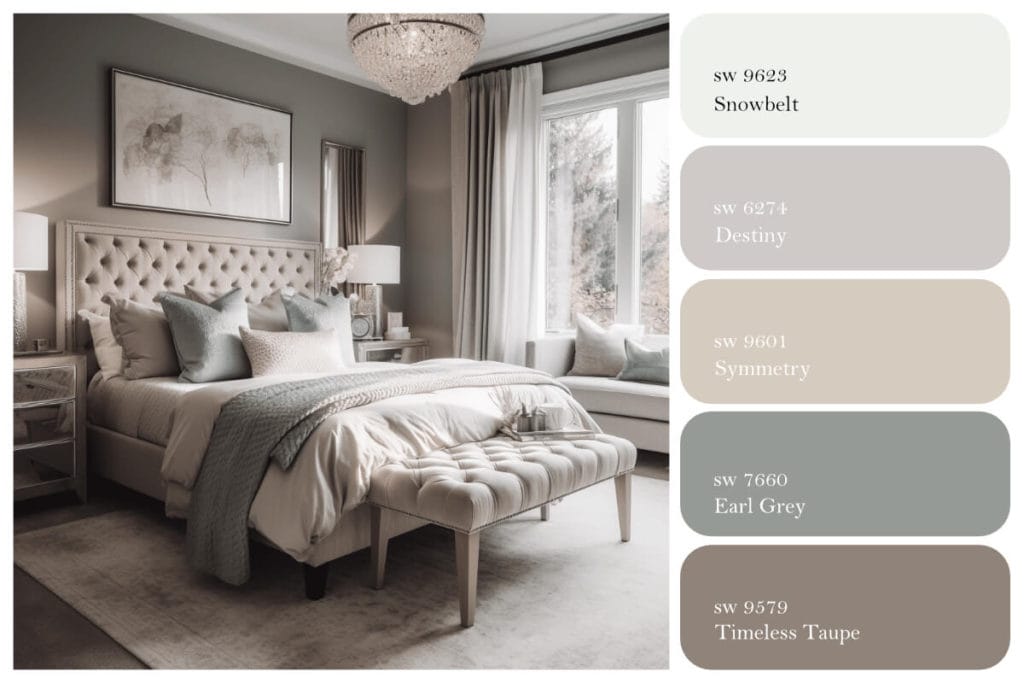 bedroom color schemes with black