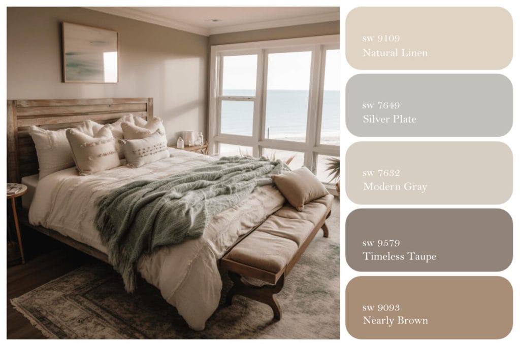 bedroom color schemes with black furniture