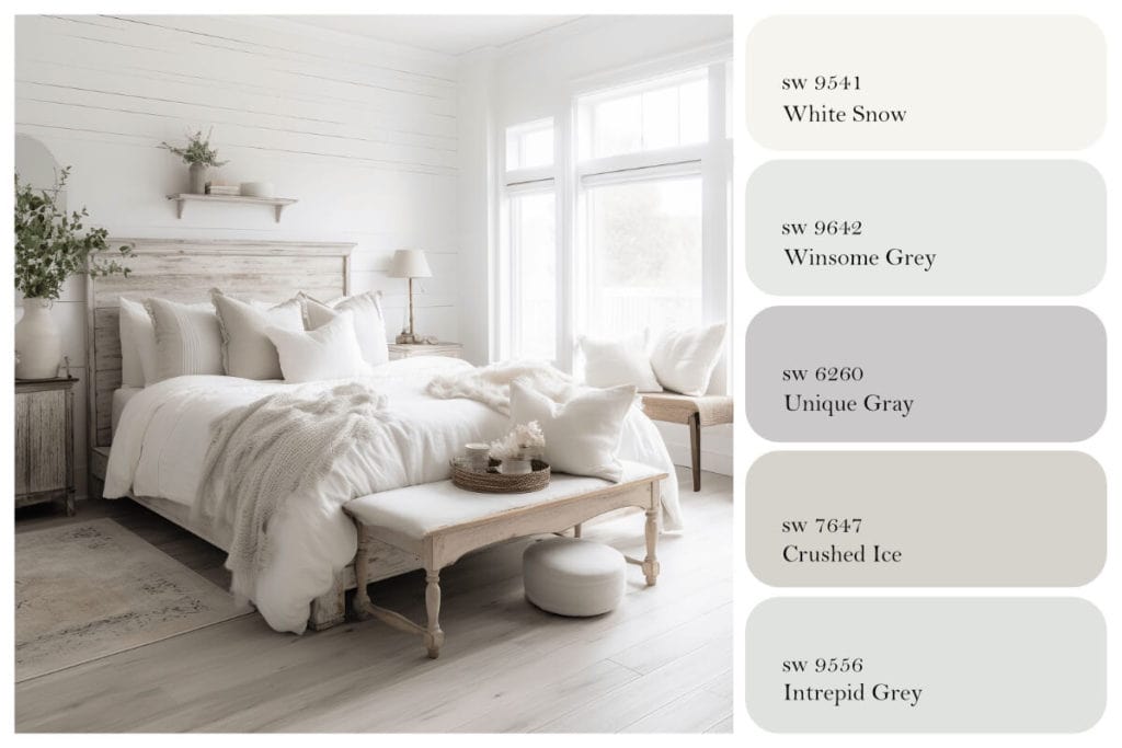 bedroom colors schemes with grey