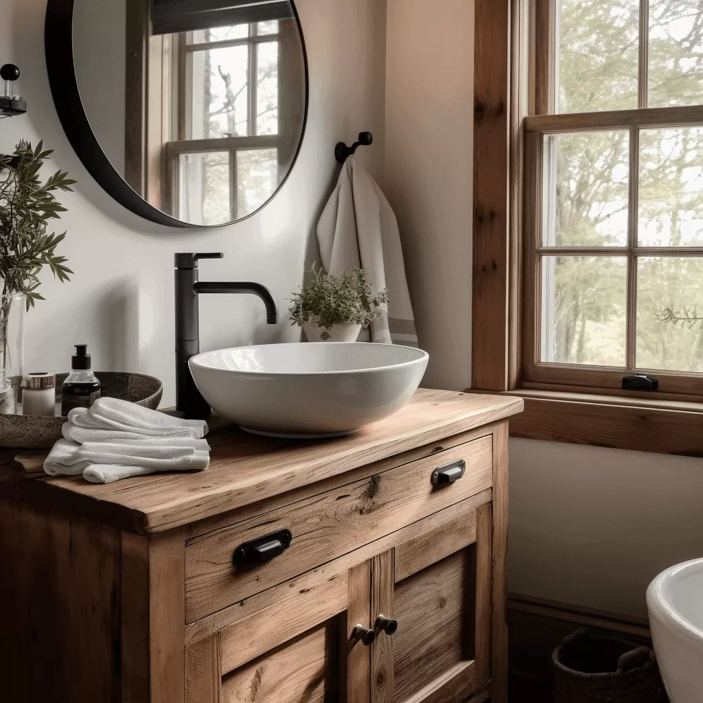 farmhouse rustic bathroom ideas black
