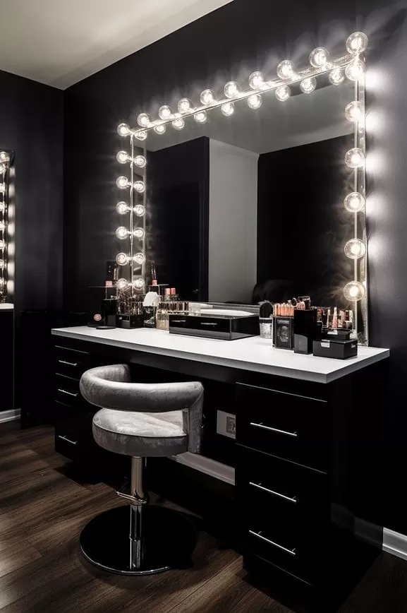 glam makeup room ideas