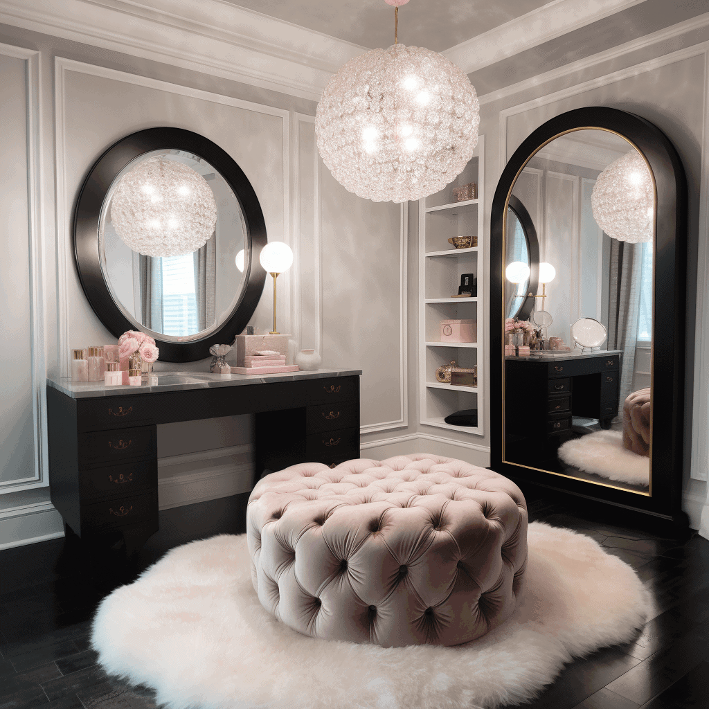 glam makeup room ideas at home