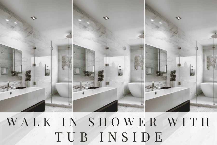 walk in shower with tub inside