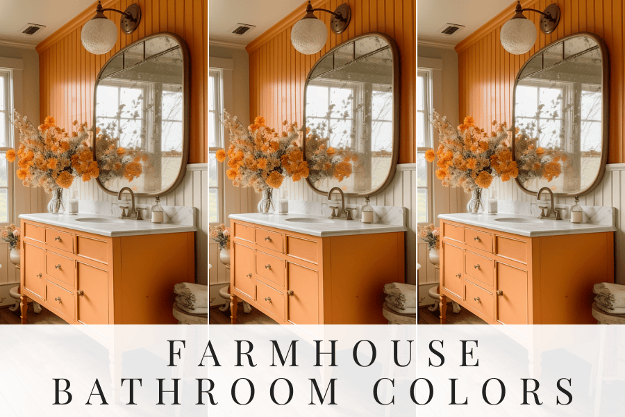 farmhouse bathroom colors