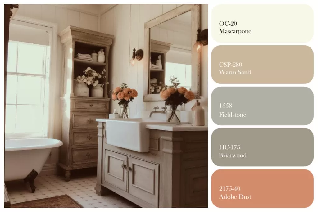 farmhouse bathroom colors farmhouse bathroom ideas on a budget