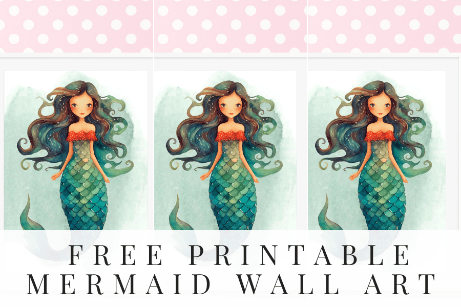 free printable mermaid wall art