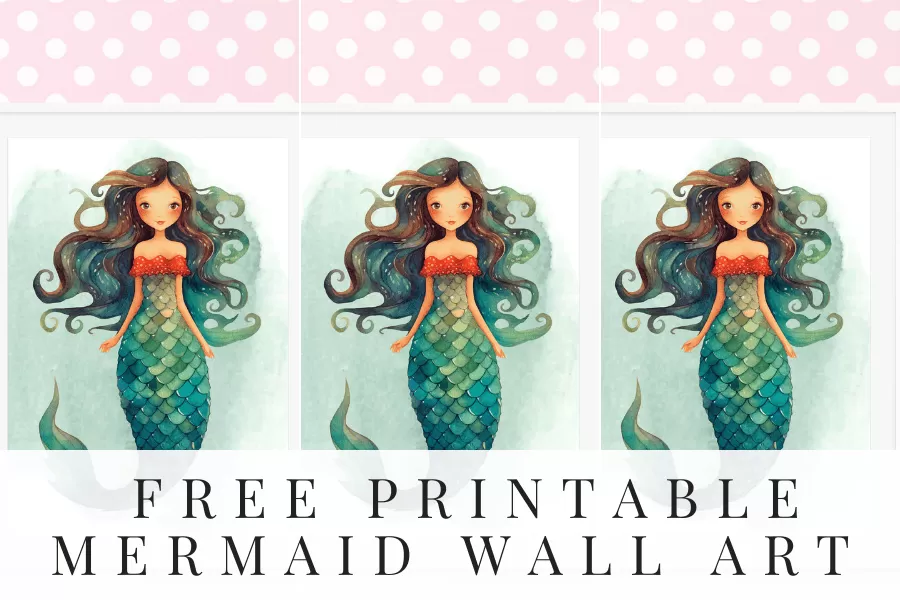 free printable mermaid wall art free printable mermaid wall art