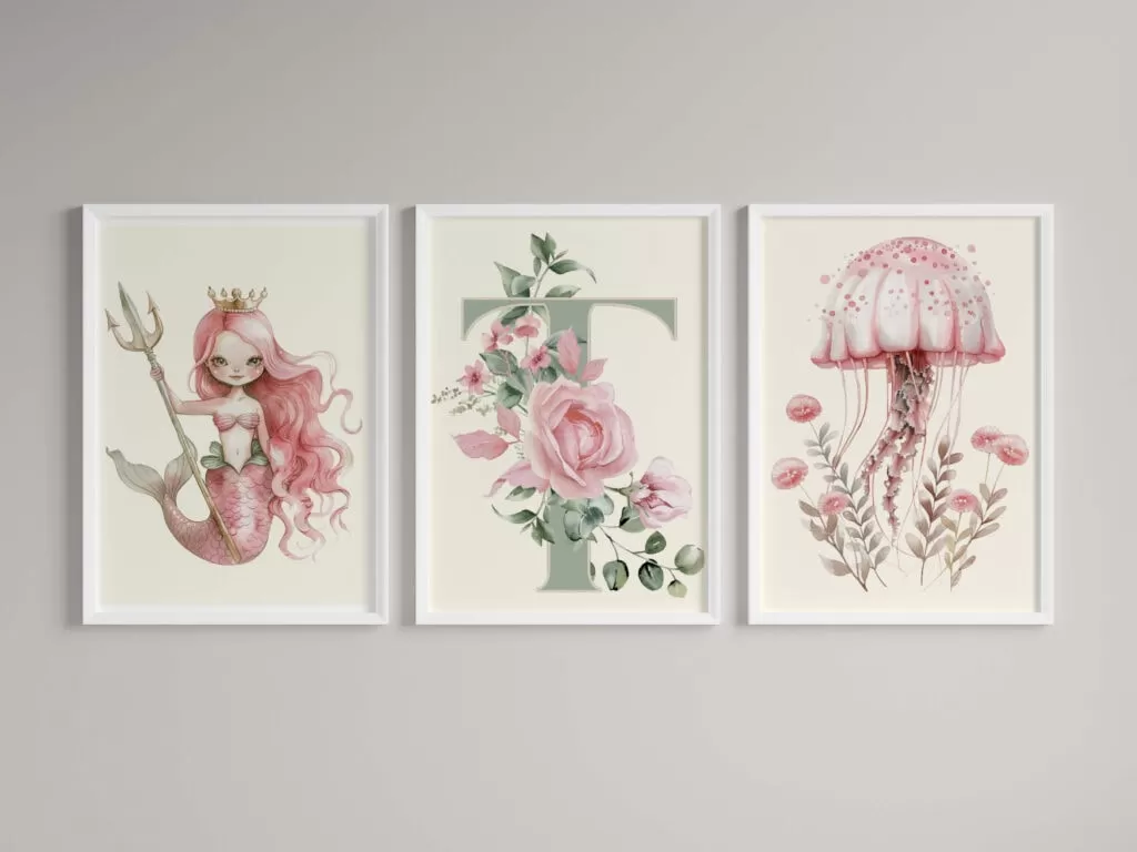 free printable mermaid wall art free printable mermaid images