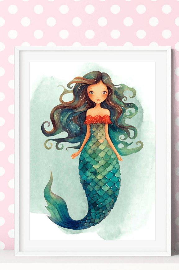 free printable mermaid wall art