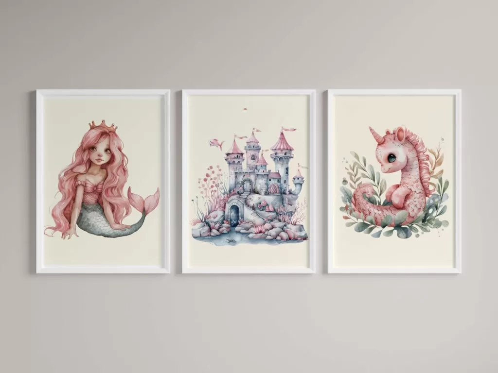 free printable mermaid wall art free printable mermaid wall art PDF