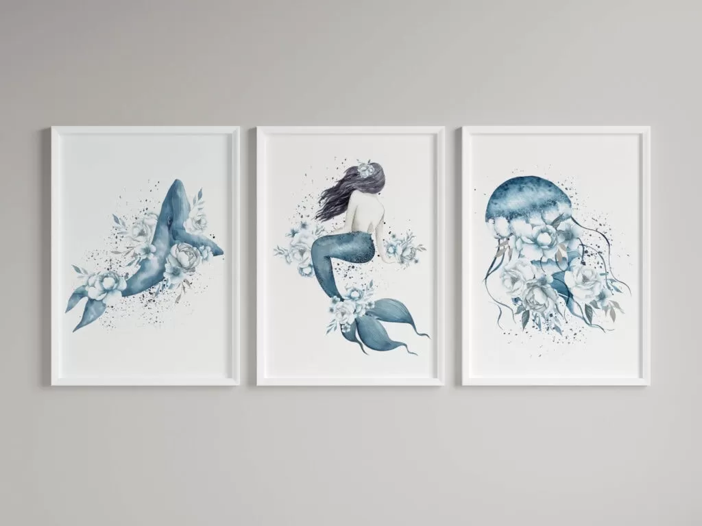 free printable mermaid wall art free printable mermaid wall art animals