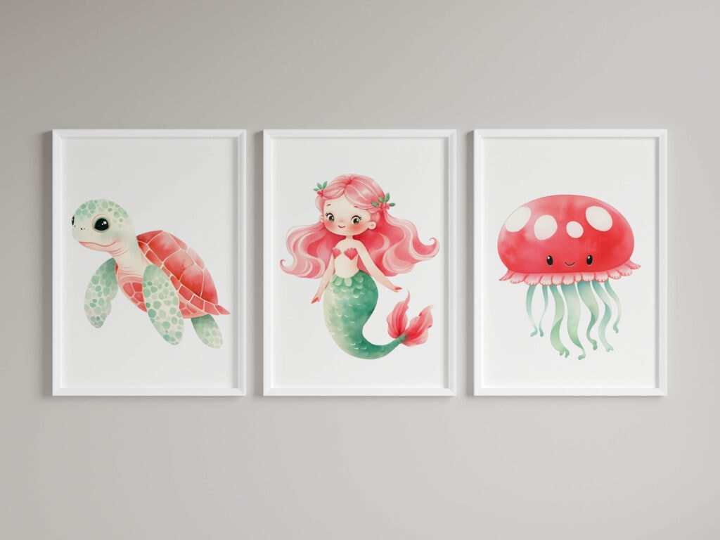 mermaid wall art