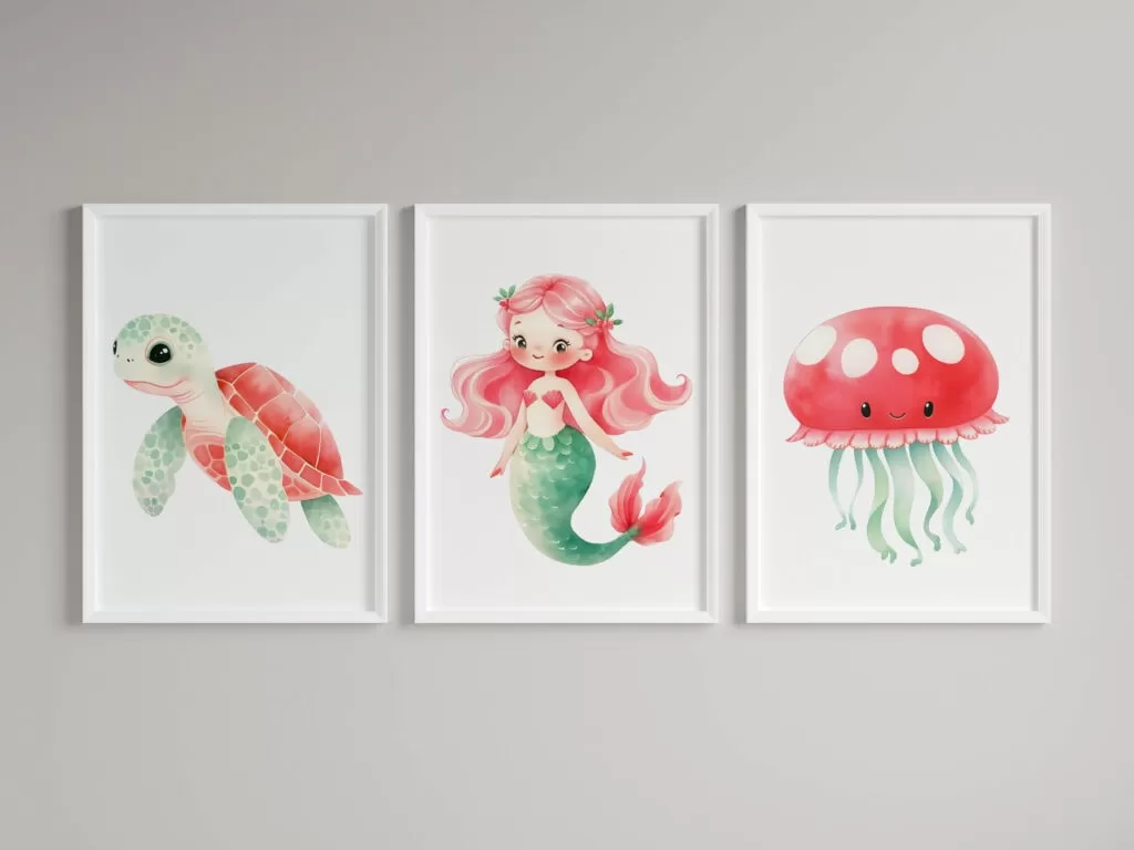 free printable mermaid wall art mermaid wall art