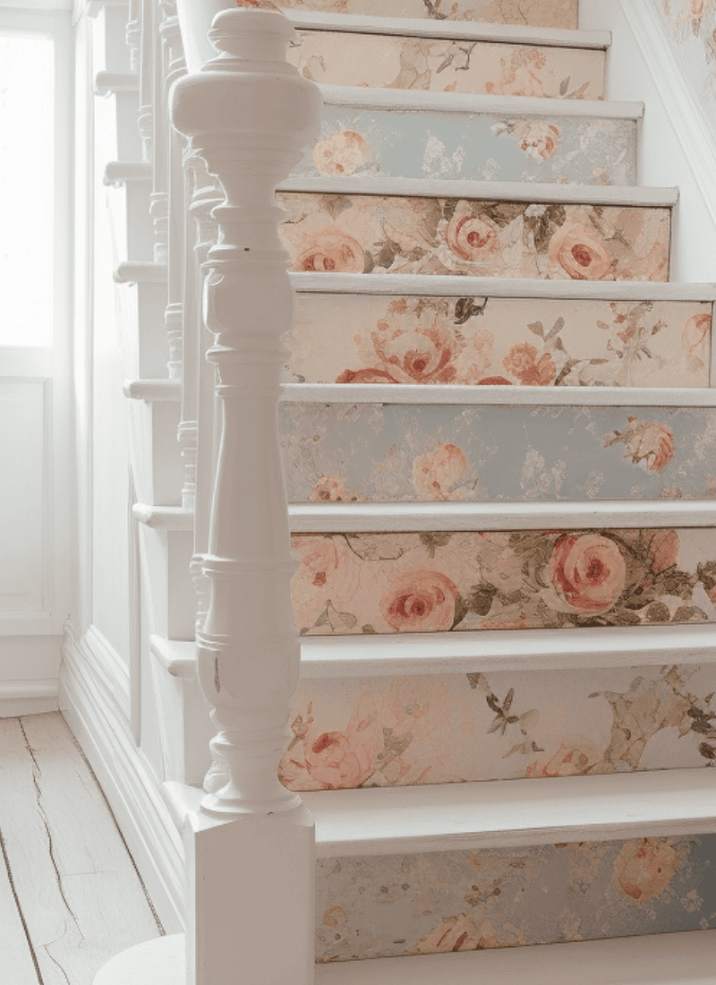 Stairs With Wallpaper ~ 12 Gorgeous Design Ideas - Your Home Inspo