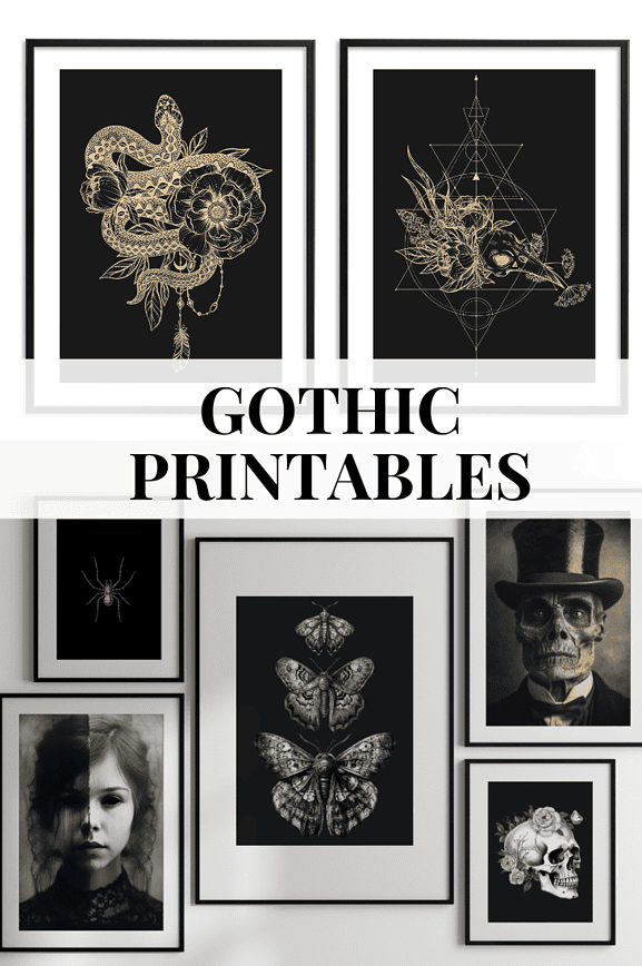 free gothic printables