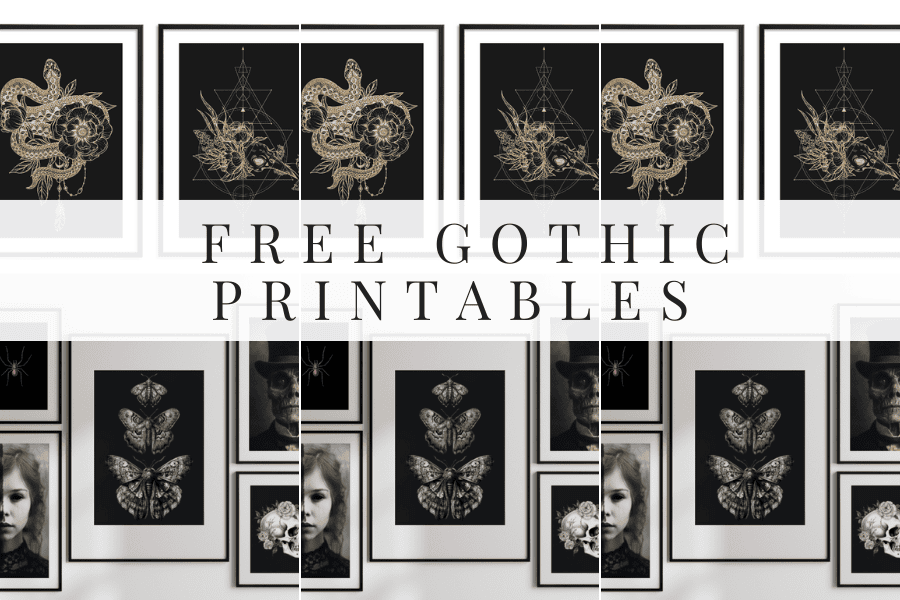 free gothic printables