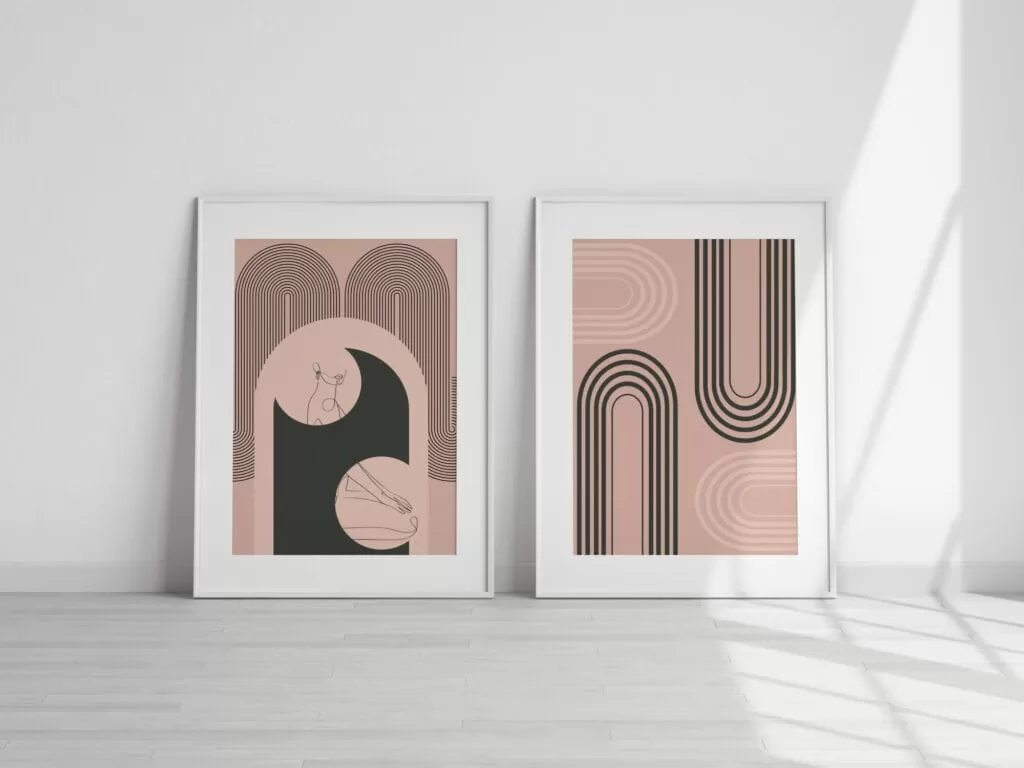 colorful boho wall art