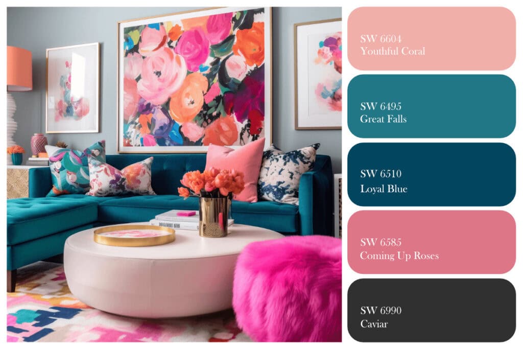 living room color palette generator