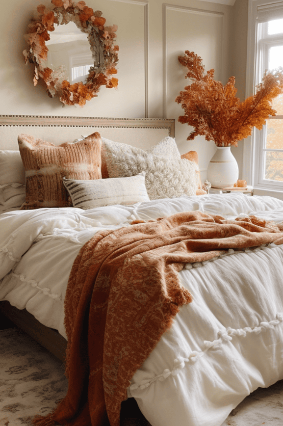 fall decor ideas for bedroom