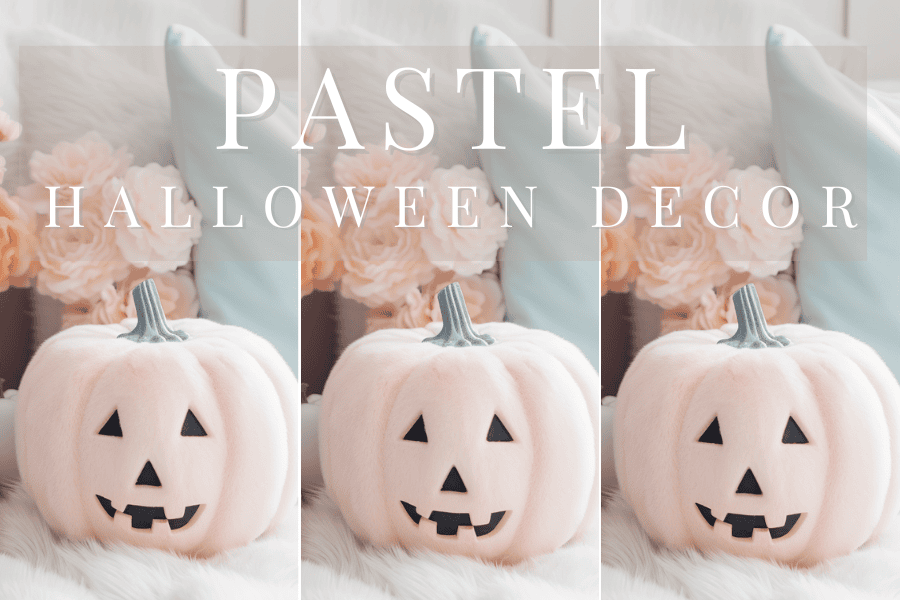 pastel halloween decor