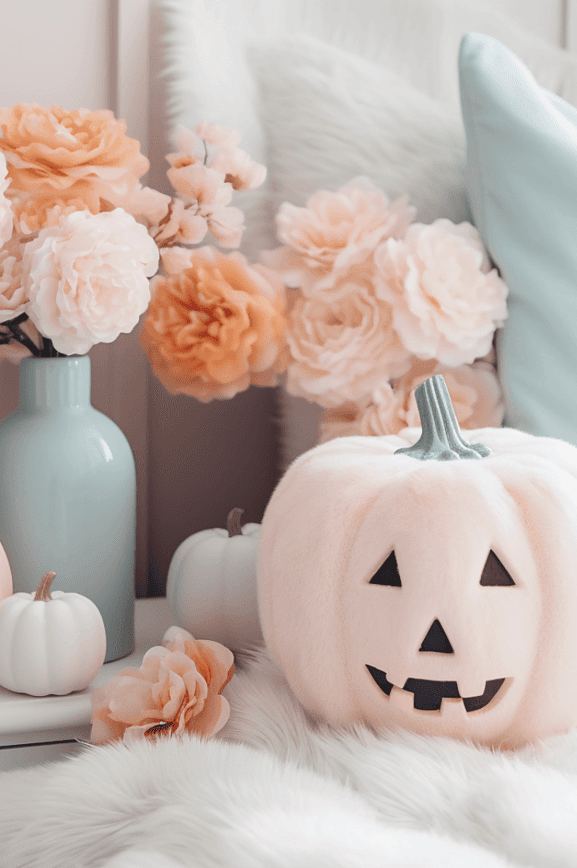 pastel halloween decor