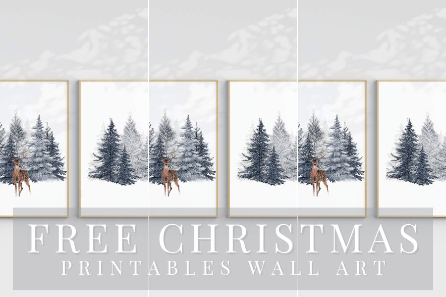 free christmas printables wall art