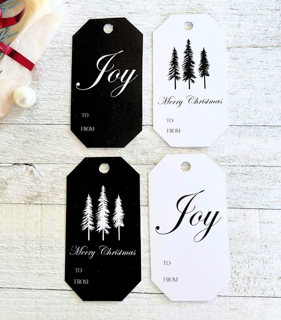 downloadable free printable christmas gift tags black and white