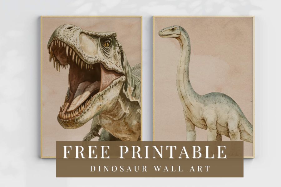 free printable dinosaur wall art