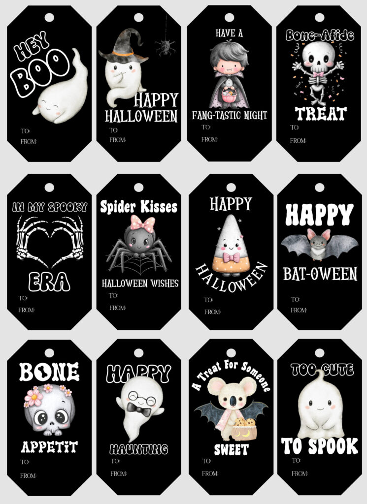 halloween gift tags free printable