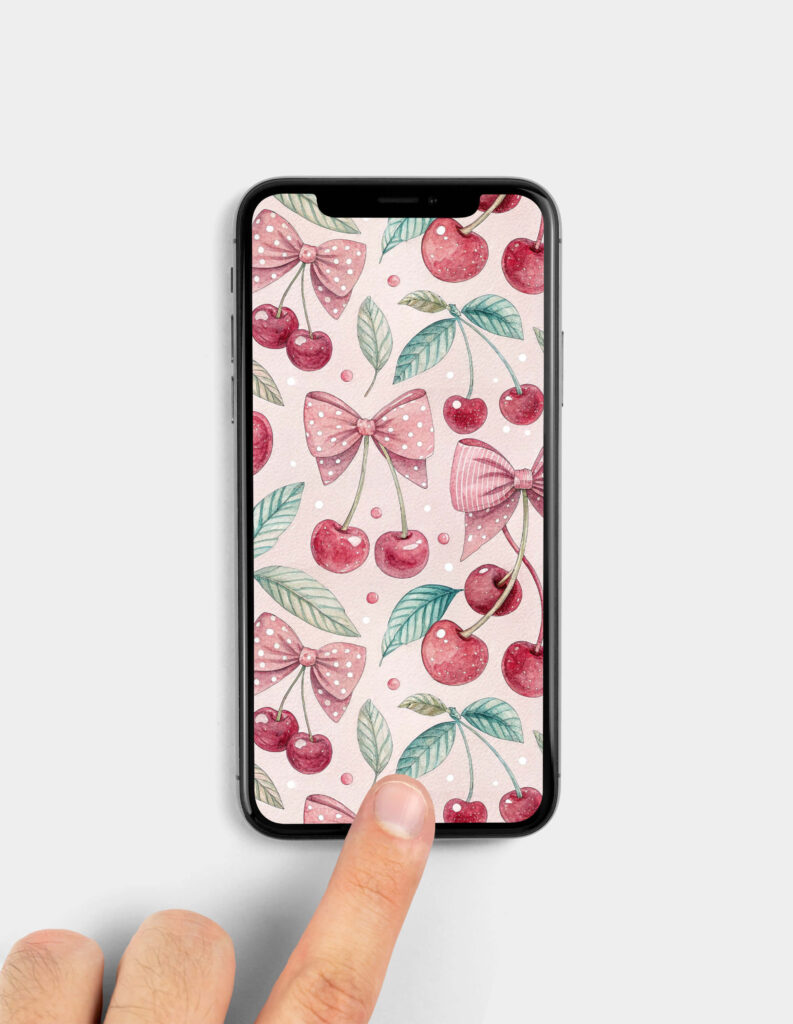 cute cherry wallpaper iphone